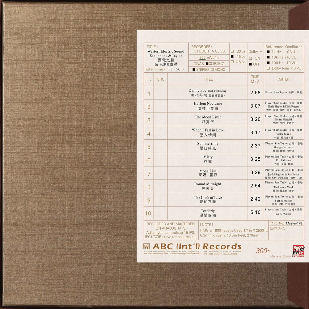 Western Electric Sound—Saxophone & Taylor