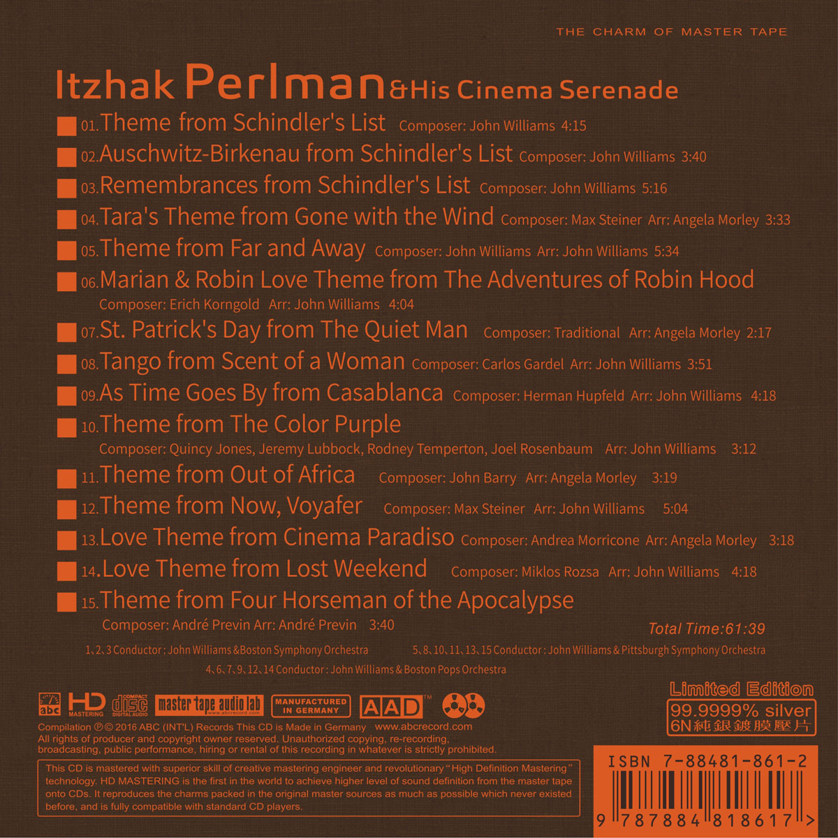 Itzhak Perlman – His Cinema Serenade