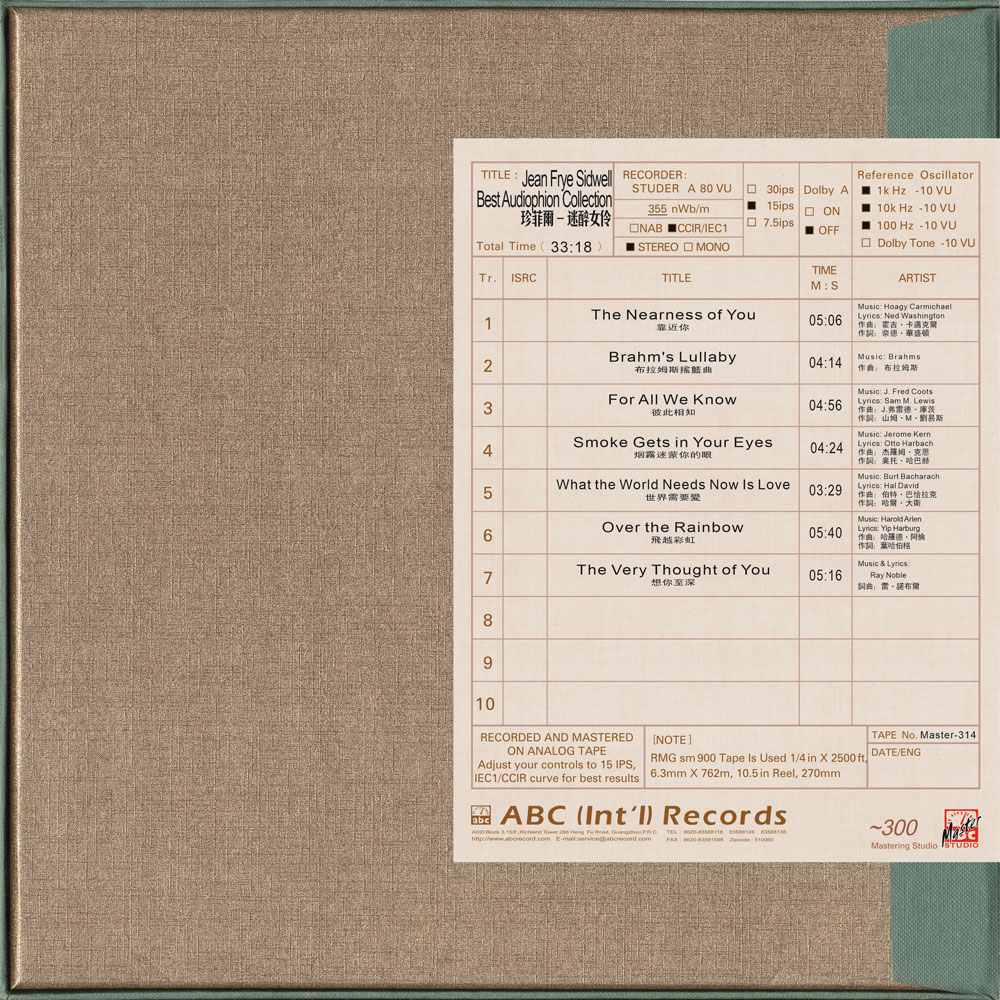 Jean Frye Sidwell-Best Audiophion Collection